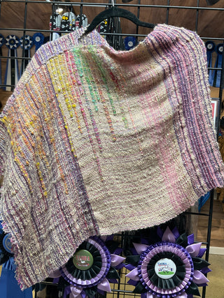 Alpaca Suri Saori Handwoven Poncho