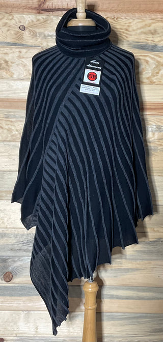 Flamingo Diagonal Alpaca Poncho