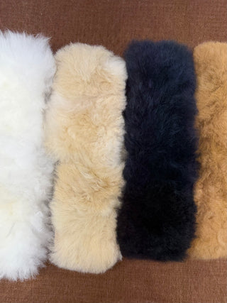 100% baby Alpaca fur headbands