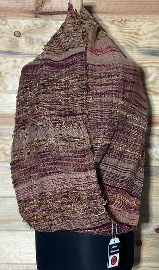 Alpaca Saori Handwoven Infinity Scarf