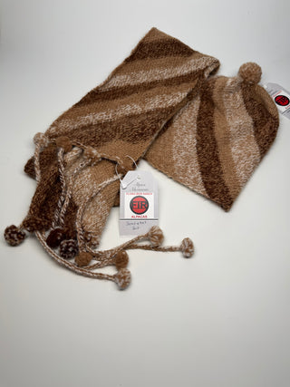 Alpaca Hand Kit Hat and Scarf Set