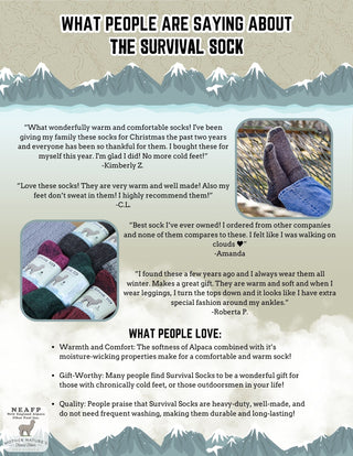 ALPACA BOLD SURVIVAL SOCKS