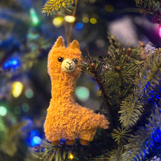 Alpaca Puff Plush Ornaments-6 pack / Gold