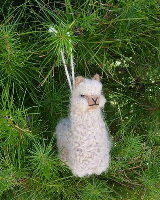 Alpacadorable Hand Made Baby Alpaca Ornament