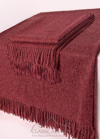 Woven and Brushed Baby Alpaca Throw Blanket