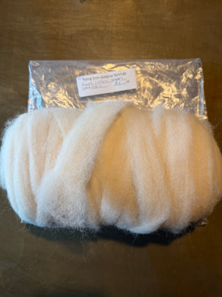 Biscotti & Alfonso Alpaca Roving — White — Lot 5480-3