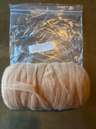 Diamond & Crystal Champagne Alpaca Roving — Dark Fawn — Lot 5494-1