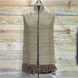 Alpaca Handwoven Maplesugar Diamond Scarf