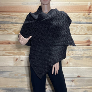 Alpaca Handwoven Wrap True Black/Grey