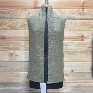 Alpaca Handwoven Olive Drab Zigzag Scarf