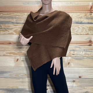 Alpaca Handwoven Wrap Natural Brown