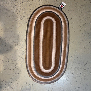 Alpaca Felted Oval Multicolor Rug