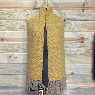 Alpaca Handwoven Golden Yellow Diamond Scarf