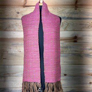 Alpaca Handwoven Fuschia Birdseye Scarf