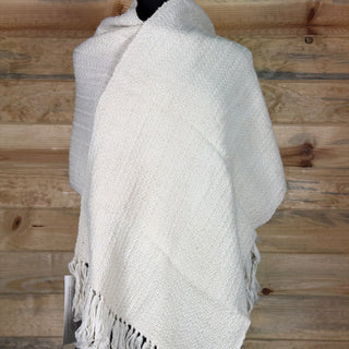 Alpaca Handwoven Wrap Natural Ivory
