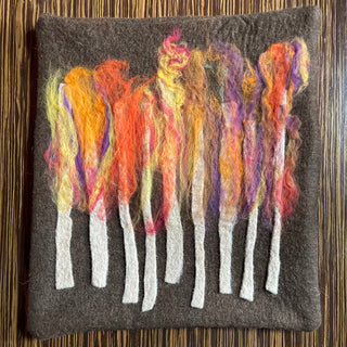 Alpaca felted decorative throw pillow covers