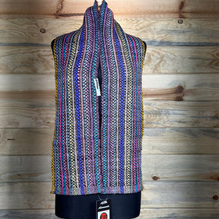 Alpaca Handwoven Multicolor Stripe Scarf