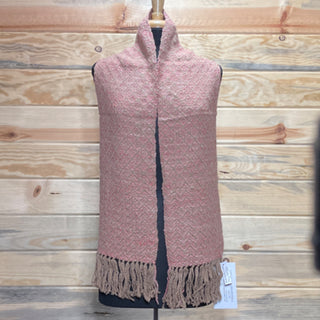 Alpaca Handwoven Salmon Zigzag Scarf