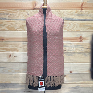 Alpaca Handwoven Salmon Diamond Scarf