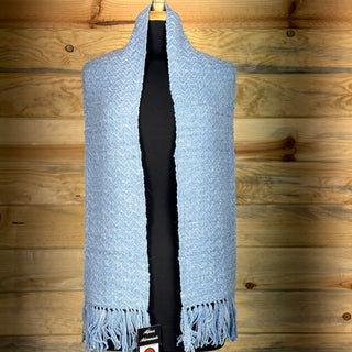 Alpaca Handwoven Wedgewood Fringed Scarf