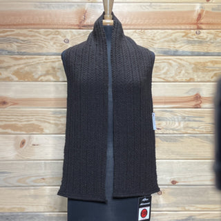 Alpaca Handwoven Black Basket Weave Scarf