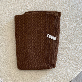 C&M Handwoven Alpaca Throw - Brown Basket II Pattern
