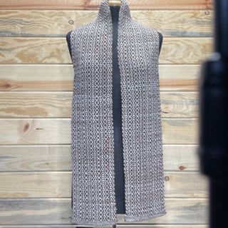 Alpaca Handwoven Brown Diamond Scarf