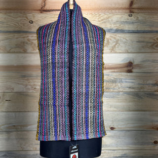 Alpaca Handwoven Multi Striped Scarf