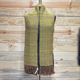 Alpaca Handwoven Grasshopper Birdseye Weave Scarf