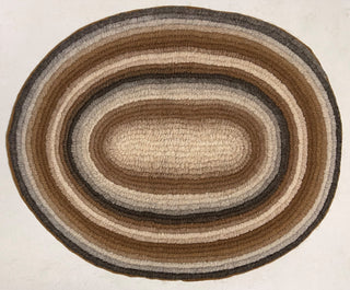Alpaca Felted Oval Multicolor Rug