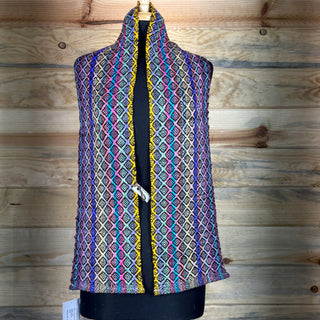 Alpaca Handwoven Multicolored Diamond Scarf