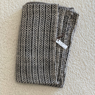 C&M Handwoven Alpaca Throw - Black Basket Pattern