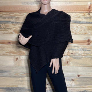 Alpaca Handwoven Wrap Natural True Black