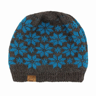 NEAFP HATS — Alpaca Slouch beanie snowflake grey/blue
