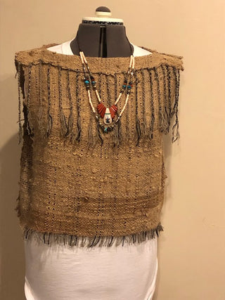 314 Vest Suri/Silk Cashmere Warp Saori Loom