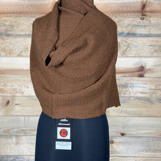 Alpaca Handwoven Wrap Natural Brown