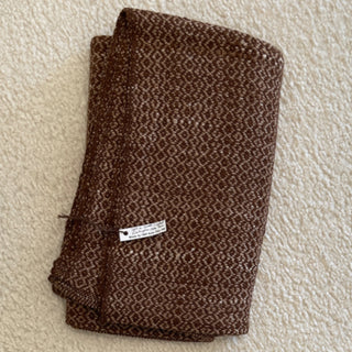 C&M Handwoven Alpaca Throw - Mocha Floral Pattern - 2510154