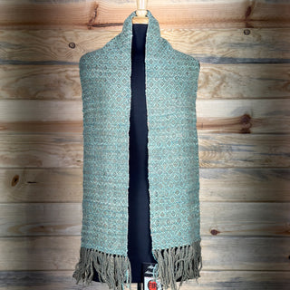 Alpaca Handwoven Blue Spruce Scarf