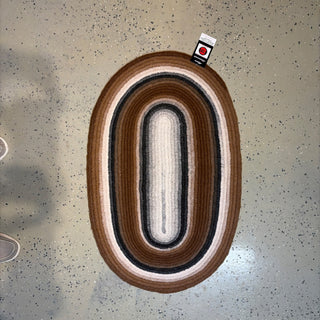 Alpaca Felted Oval Multicolor Rug