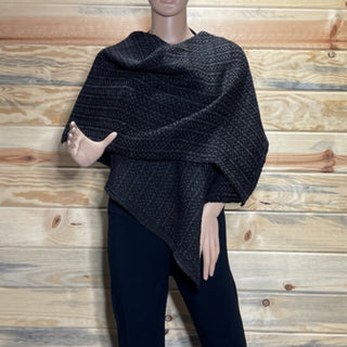 Alpaca Handwoven Wrap Natural True Black/Grey
