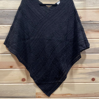 Handwoven Alpaca Poncho - Classic Black