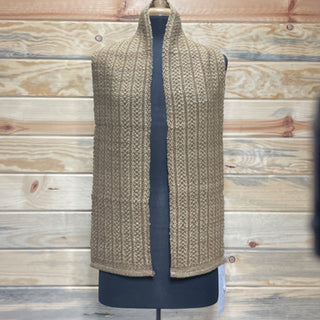 Alpaca Handwoven Maplesugar Tabby Weave Scarf