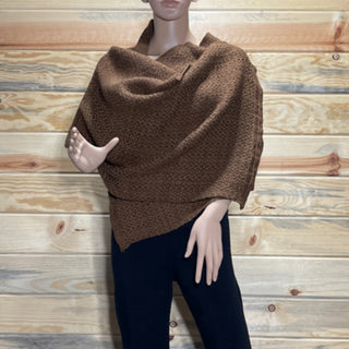 Alpaca Handwoven Wrap Natural Brown/Fawn