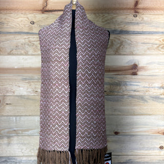 Alpaca Handwoven Mauve Zigzag Scarf