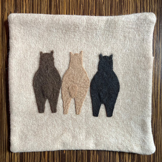 Alpaca felted decorative throw pillow covers