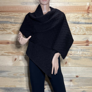 Alpaca Handwoven Wrap Natural True Black