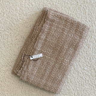 C&M Handwoven Alpaca Throw - Beige Basket Pattern