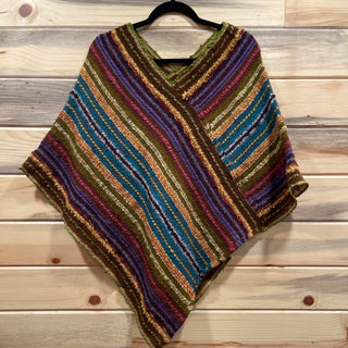 Woven Alpaca Earthy Poncho