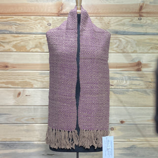 Alpaca Handwoven Plum Diamond Scarf