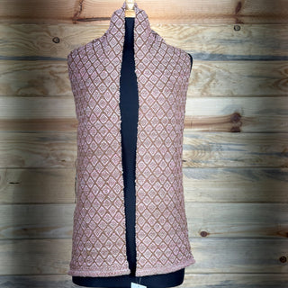 Alpaca Handwoven Mauve Diamond Scarf